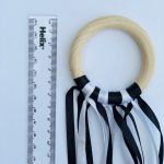 Baby sensory Black and White ribbon ring